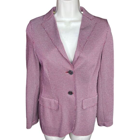 Harris Wharf London Red Checked Pattern Lightweight Blazer Size 42 IT - Picture 1 of 7